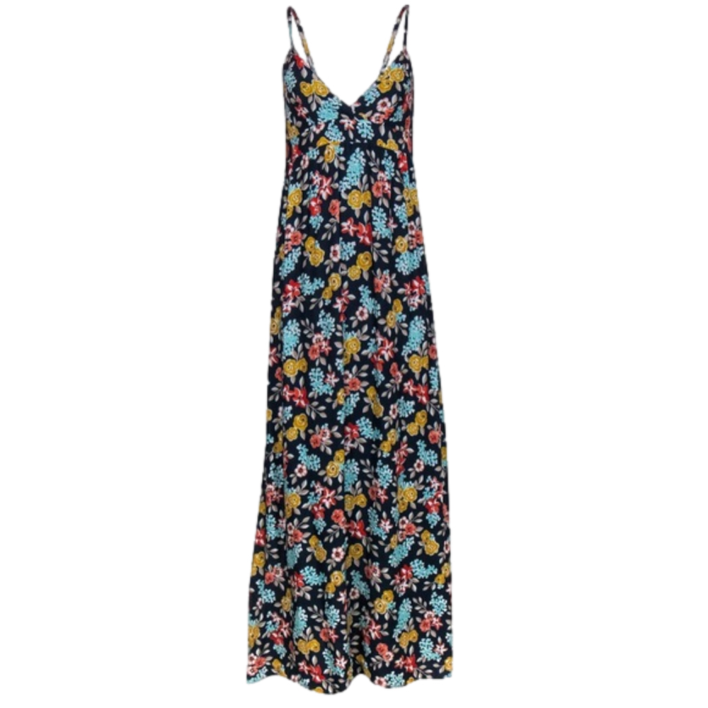 Hutch for Anthropologie Blue Multi Color Floral Maxi Dress size 10